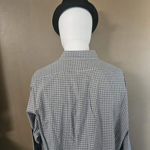 Ralph Lauren Black and White Plaid Button Down Shirt - Picture 2 of 6
